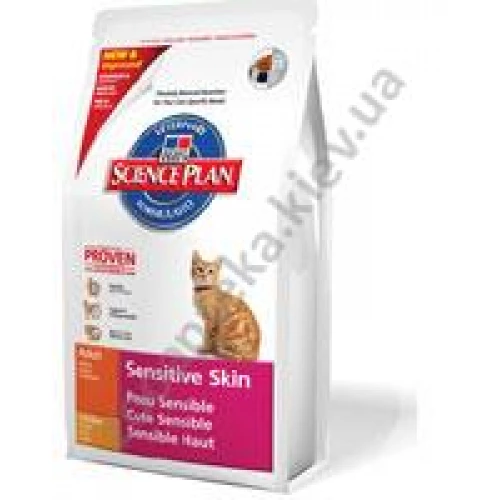 Hills Feline Adult Sensitive Skin - корм Хилс для взрослых кошек с чувствительной кожей и шерстью