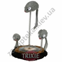 Trixie - игрушка Трикси семья мышей на пружине и подставке