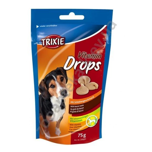 Trixie Vitamin Drops with Bacon Taste - вітамінізовані дропси для собак Тріксі з беконом