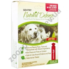 Sentry Natural Defense - биологические капли от блох и клещей Сентри для собак и щенков