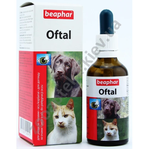 Beaphar Oftal - засіб Біфар Офтал для промивання очей собак і кішок