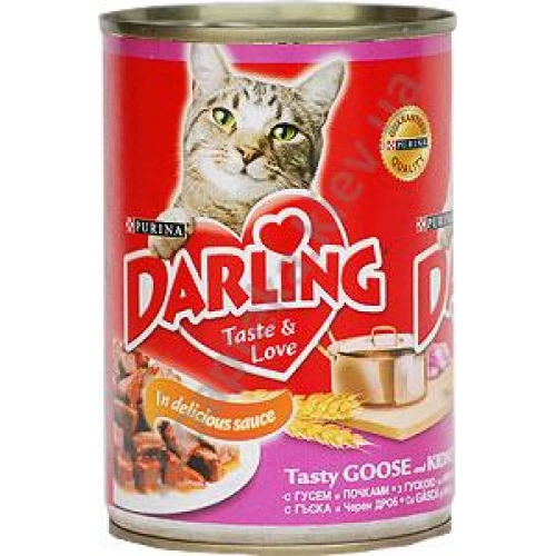 Darling - корм Дарлінг для дорослих кішок з гускою та нирками в соусі