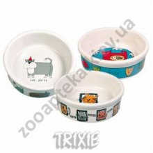 Trixie - керамическая миска Трикси с рисунком для кошек