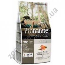 Pronature Holistic - корм пронатюр холистик для взрослых комнатных котов, индейка с клюквой