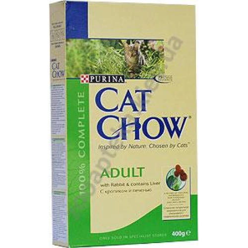 Cat Chow Adult with Rabbit - корм Кэт Чау корм для взрослых кошек с кроликом и печенью