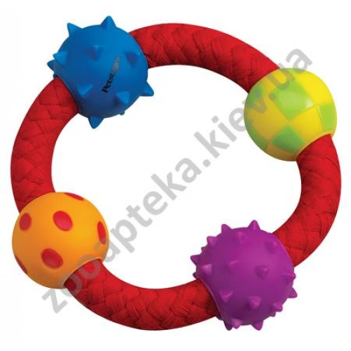 Petstages Multi Texture Chew RIng - игрушка Петстейджес канат - кольцо с мячиками