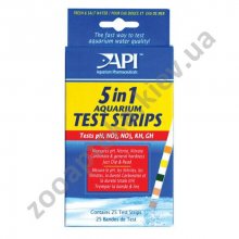 API 5 In 1 Aquarium Test Strips - полоски АПИ 5 в 1 для тестирования воды