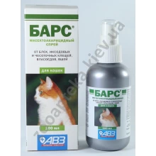Инсектоакарицидный спрей АВЗ Барс для кошек