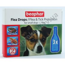 Beaphar Flea Drops - капли против блох и клещей Бифар для собак мелких пород
