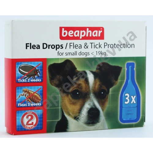 Beaphar Flea Drops - краплі проти бліх і кліщів Біфар для собак дрібних порід