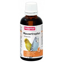 Beaphar Mausertropfen - вітаміни Біфар для покращення яскравості кольору пір'я птахів