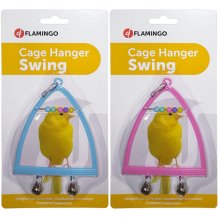 Karlie-Flamingo Swing Abacus Bell - жердочка Карли-Фламинго с колокольчиками и счетами для птиц