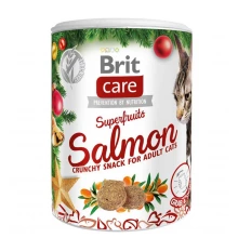 Brit Care Cat Superfruits Crunchy Snack Salmon - лакомство Брит с лососем и облепихой для кошек
