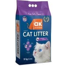 Ak Cat Lavender Scented - наполнитель бентонитовый Ак Кет с ароматом лаванды для кошачьего туалета