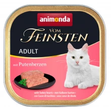 Animonda Vom Feinsten - консервы Анимонда с индюшиными сердцами для взрослых кошек