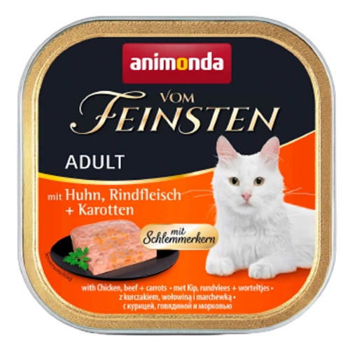 Animonda Vom Feinsten - консервы Анимонда с курицей, говядиной и морковью для кошек