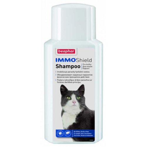 Beaphar IMMO Shield - шампунь антипаразитарный Бифар для кошек