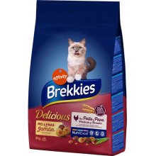Brekkies Excel Delice Meat - корм Брекис хрустящие мясные кусочки для котов