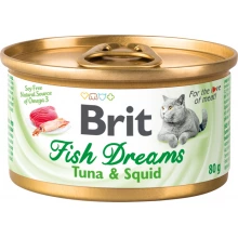 Brit Care Fish Dreams - корм Брит с тунцом и кальмаром для кошек