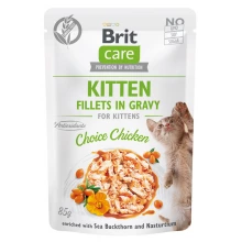 Brit Care Kitten Fillets in Gravy - корм Бріт філе в соусі з куркою для кошенят