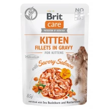 Brit Care Kitten Fillets in Gravy - корм Бріт філе в соусі з лососем для кошенят