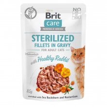 Brit Care Sterilized Fillets in Gravy - корм Брит филе в соусе с кроликом для стерилизованных кошек