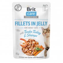 Brit Care Cat Fillets in Jelly - корм Бріт філе в желе з індичкою та креветками для кішок