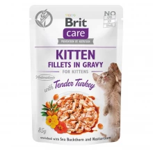 Brit Care Kitten Fillets in Gravy - корм Бріт філе в соусі з індичкою для кошенят
