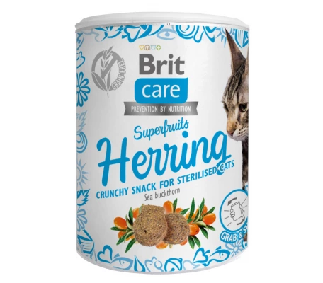 Brit Care Cat Superfruits Snack Herring - ласощі Бріт з оселедцем для кішок
