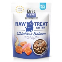 Brit Care Kitten Raw Treat - лакомства Брит с курицей и лососем для котят с проблемами пищеварения