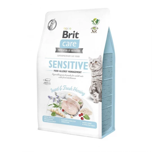 Brit Care GF Insect - корм Брит с насекомыми и рыбой для кошек с пищевой непереносимостью