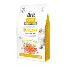 Brit Care GF Haircare - корм Брит со свежим лососем и курицей для длинношерстных кошек