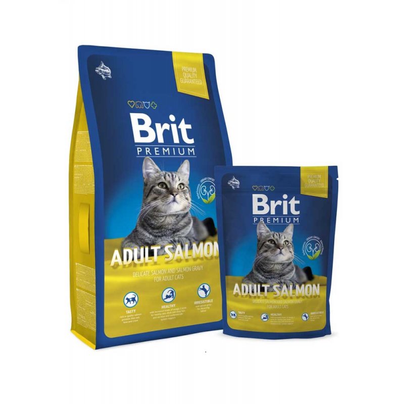 Корм для кошек Brit Premium Adult Salmon. Купить (Киев)