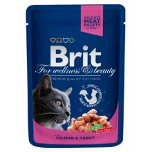 Brit Premium - корм Брит с лососем и форелью для кошек