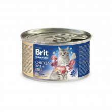 Brit Premium by Nature - паштет Бріт з куркою та яловичиною для кішок