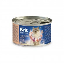 Brit Premium by Nature - паштет Бріт з куркою та рисом для кішок