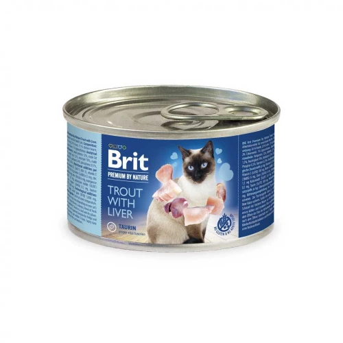 Brit Premium by Nature - паштет Бріт з фореллю та печінкою для кішок