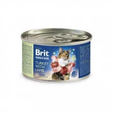 Brit Premium by Nature - паштет Бріт з індичкою та ягням для кішок