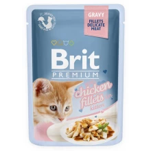 Brit Premium Kitten - корм Брит с курицей в соусе для котят