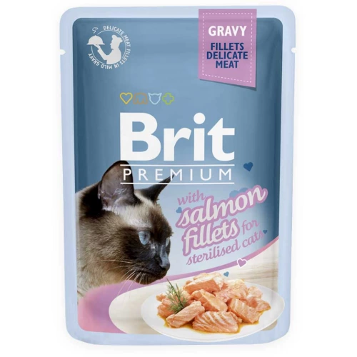 Brit Premium - корм Бріт з лососем для стерилізованих кішок