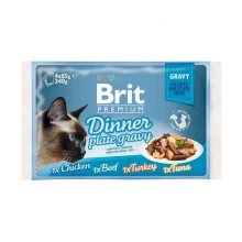Brit Premium Dinner Plate Gravy - корм Брит Ассорти Обеденная тарелка в соусе