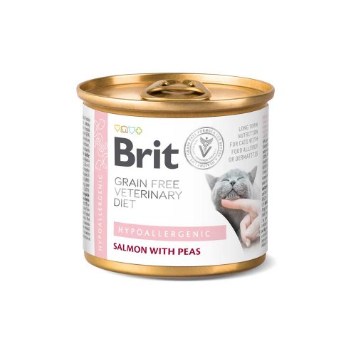 Brit VetDiets Cat Hypoallergenic - консервы Брит для кошек при пищевой аллергии