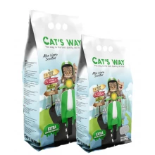 Cats Way Aloe Vera - комкующийся наполнитель Кетс Вей с ароматом алоэ для кошачьего туалета