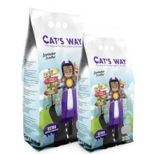 Cats Way Lavander - комкующийся наполнитель Кетс Вей с ароматом лаванды для кошачьего туалета