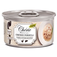 Cherie Chicken with Chicken Liver in Gravy - консерви Шері мікс курки з печінкою в соусі для кішок