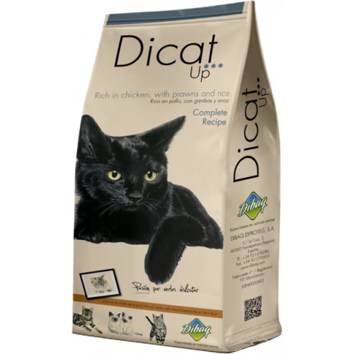 Dicat Up Complete Recipe - корм Дикет Ап с курицей, креветками и рисом для взрослых кошек