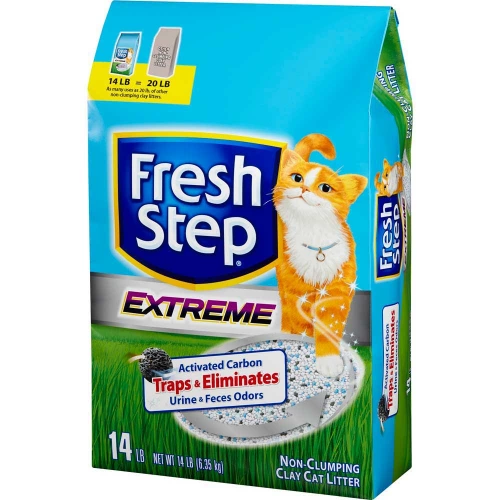 Fresh Step Extreme Clay Cat Litter - впитывающий наполнитель Фреш степ
