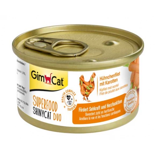 Gimpet ShinyCat Superfood - консерви Джимпет з куркою і морквою