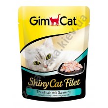 Gimpet ShinyCat Filet - консервы Джимпет тунец с креветками, пауч