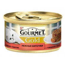 Gourmet Gold - корм Гурмет Голд ніжні биточки з яловичиною і томатами для кішок